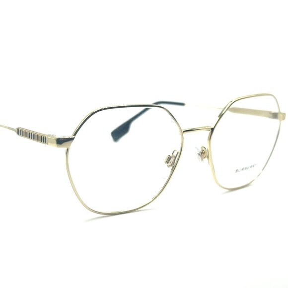 NEW BURBERRY B 1350 1109 Gold Women Eyeglasses 56mm 17 140 - Picture 3 of 10